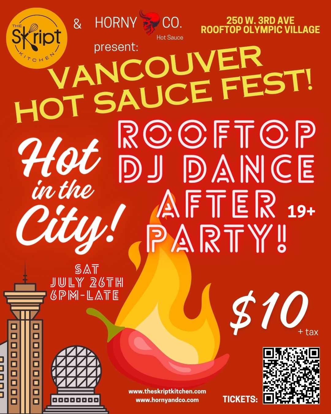 Tier 1 tix SOLD OUT! Get your 10$ YVR HOT SAUCE FEST AFTER PARTY Tix! Those w/ Tix get into this party already!